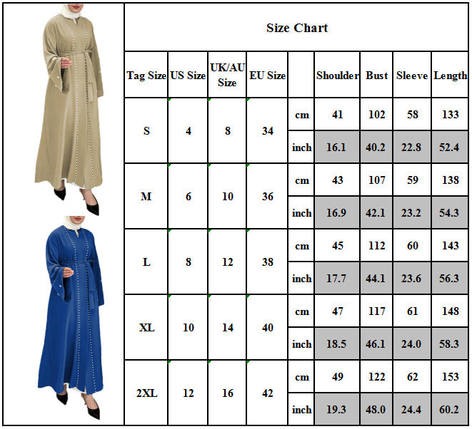 MS504#Cárdigan de manga acampanada de color liso con vestido de patchwork de perlas