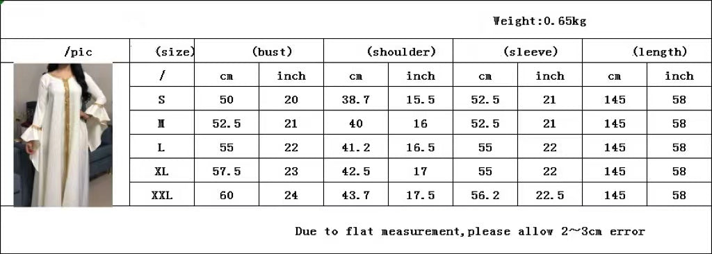 MS202#Vestido musulmán bordado con mangas con volantes