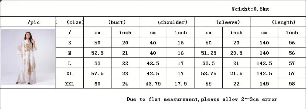 MS203#Vestido musulmán bordado con cuentas doradas