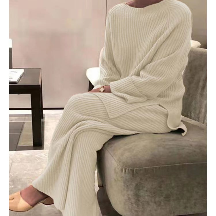 MS212#Muslim knitted sweater casual two-piece set