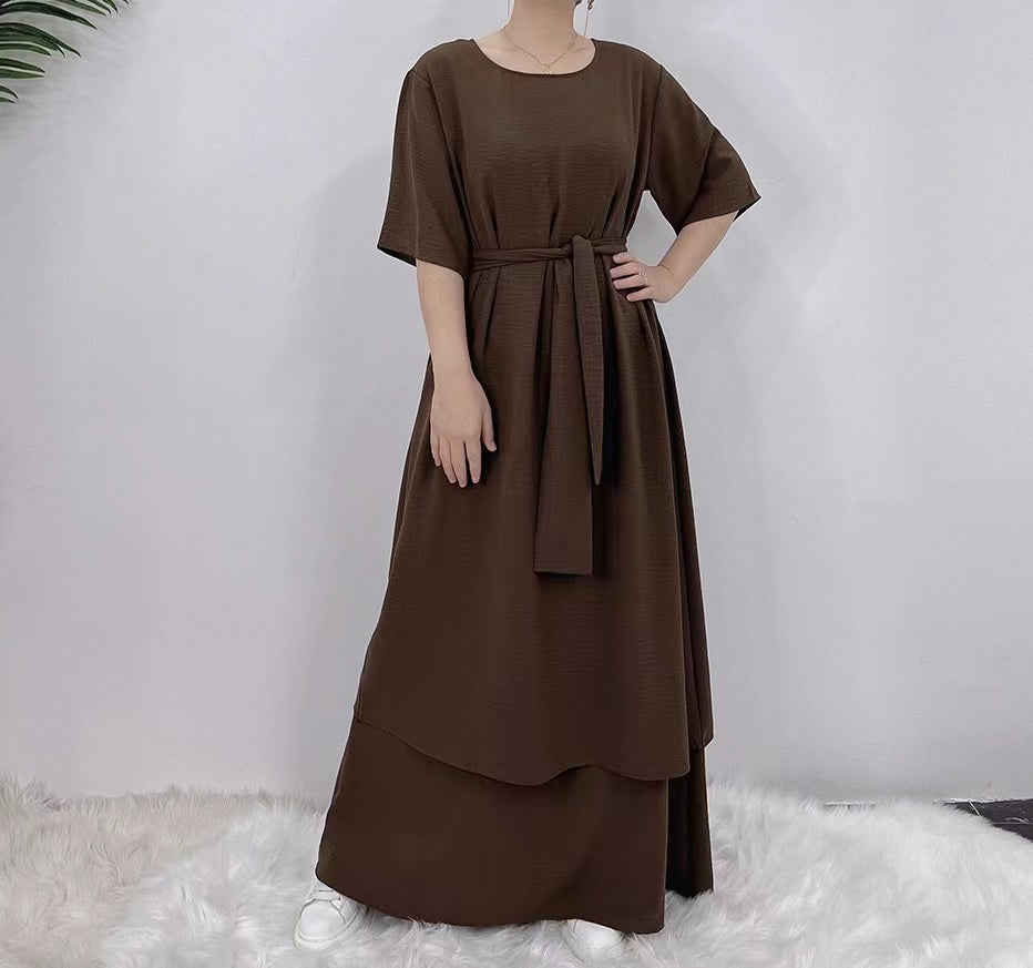 MS295#Muslim fashion women's solid color suit