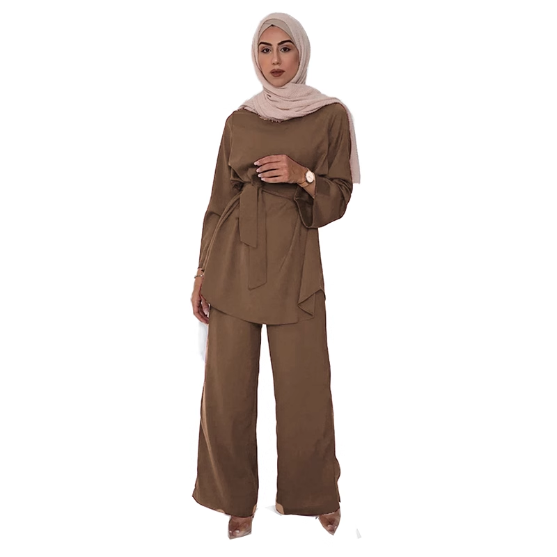 MS029#Women's nidah elastic waist casual suit (Nidah)