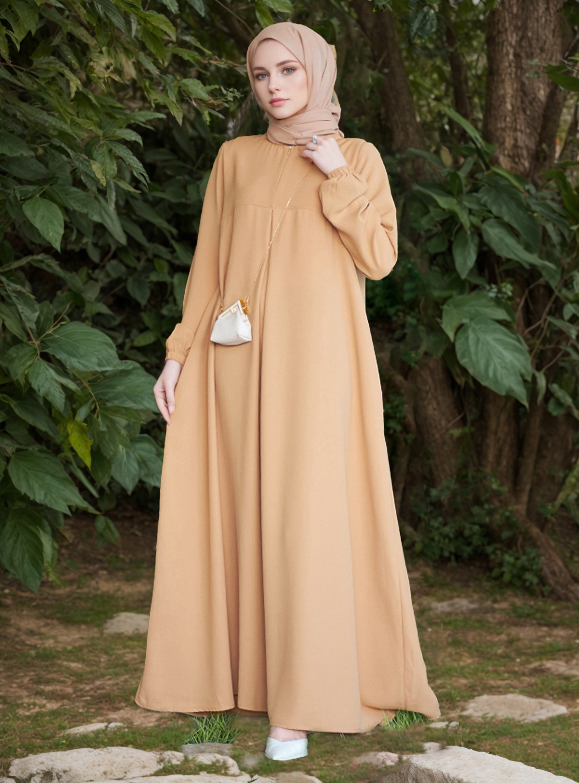 MS370#muslim abaya Modest dress(Turban not included)