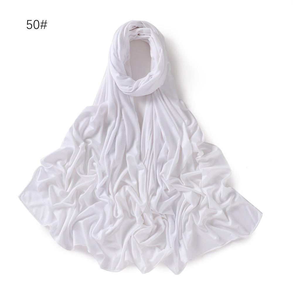 TJ585#Color modal scarf soft breathable monochrome mercerized cotton scarf scarf women's bag headscarf