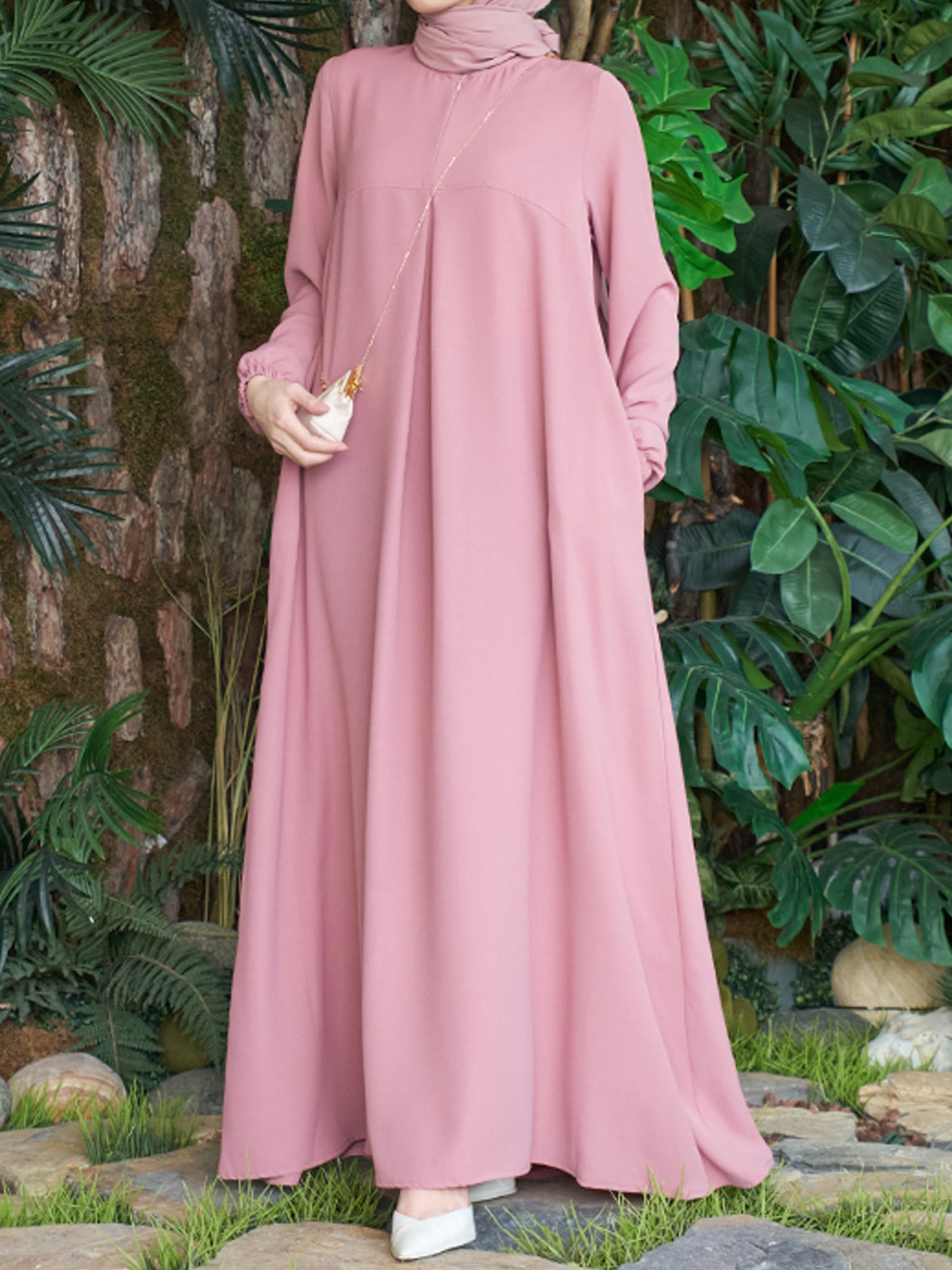 MS370#muslim abaya Modest dress(Turban not included)