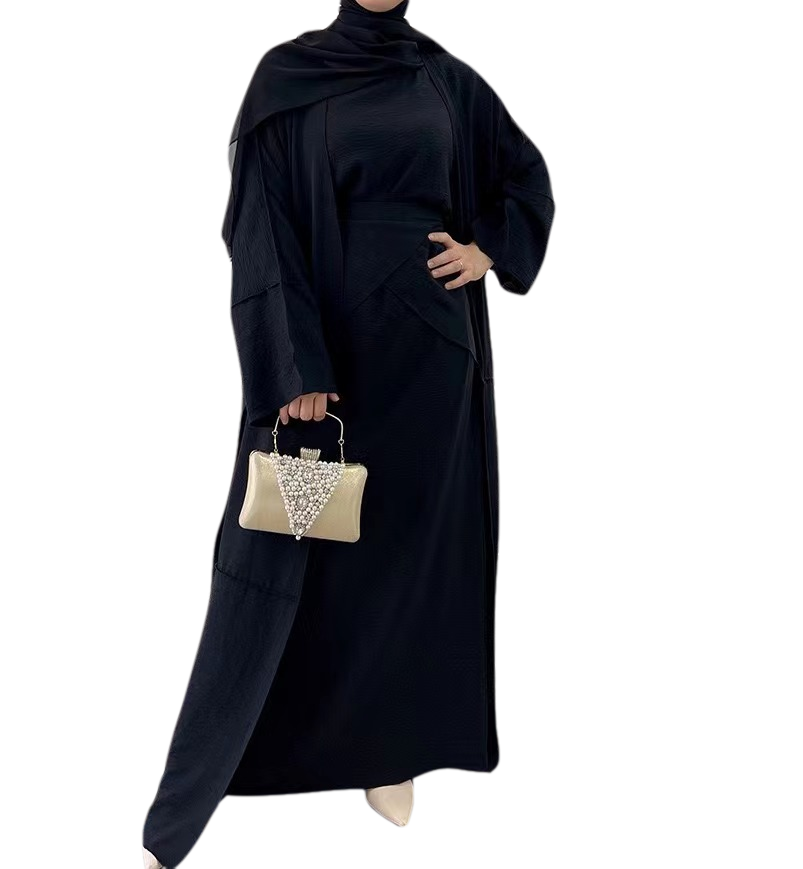 MS131# Muslim casual crepe 2-piece set(crepe)