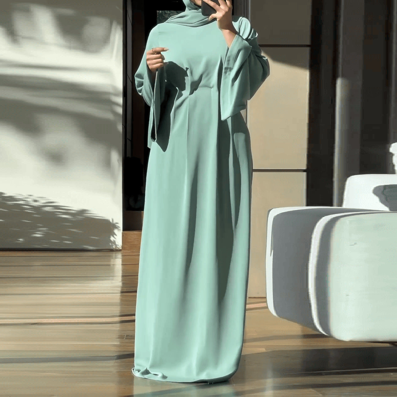 MS463#Temperament abaya dress Long skirt