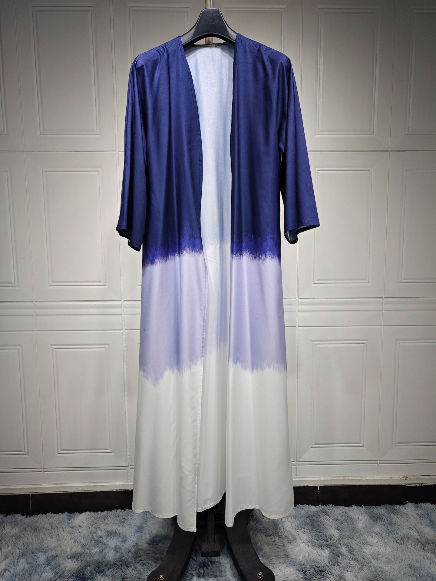 MS325#Muslim fashion tie-dye cape Cardigan dress abaya (NO inner dress)