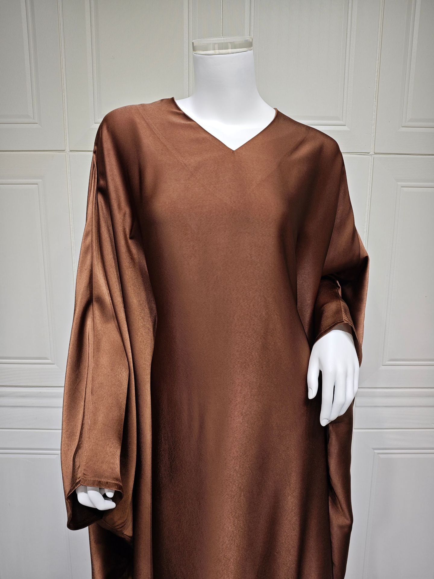 MS573# Middle Eastern Abaya Muslim dress modest fashion pullover waist forged robe