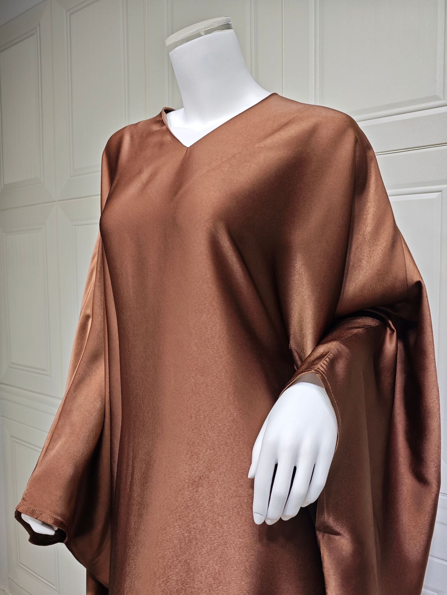 MS573# Middle Eastern Abaya Muslim dress modest fashion pullover waist forged robe