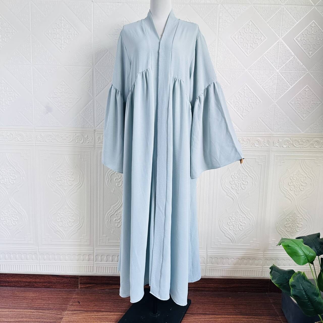 MS494#Dubai Middle East ladies Cardigan robe solid color loose flared sleeve coat Europe and the United States elegant fashion dress