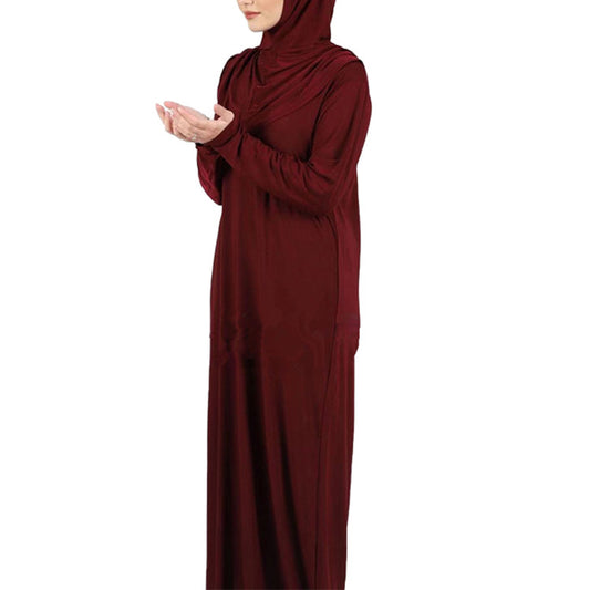 MS505#Solid color uniform size hooded long skirt patchwork dress