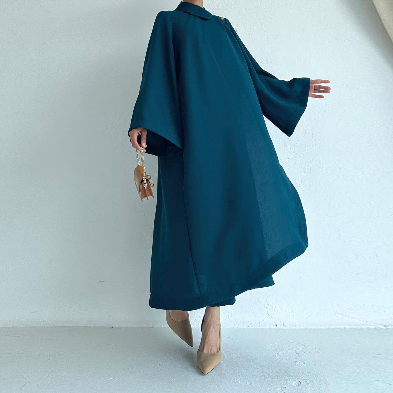 MS462#Long cardigan jacket straight leg pant suit