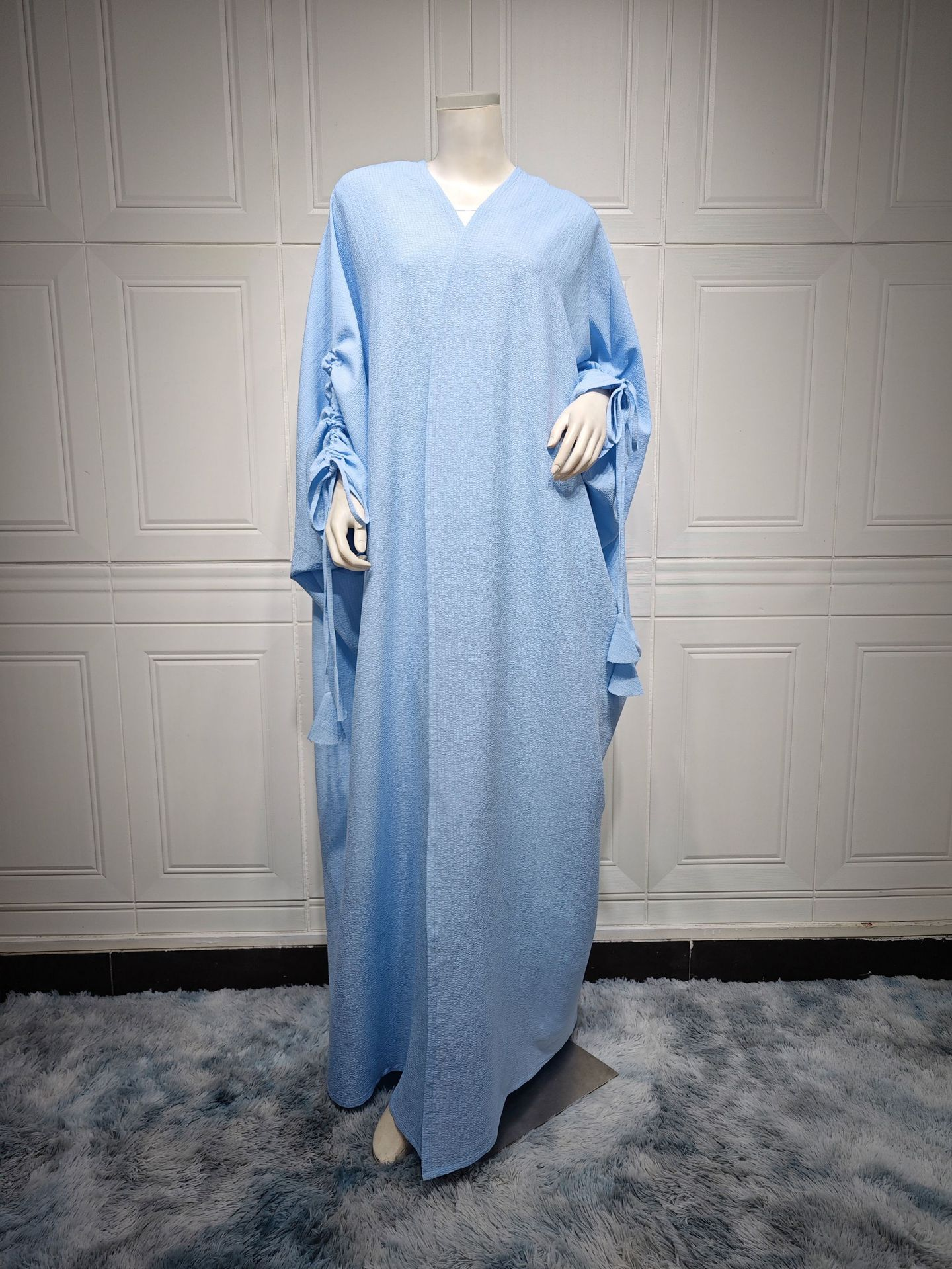 MS339#modest Muslim Dubai Solid Color Bat-sleeved casual Cardigan robe (NO inner dress)