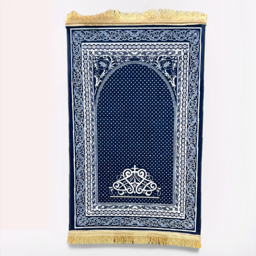 PM011 Home Collection Islamic Prayer Mat - Islam Praying Rug for Muslim Women & Men - Soft Turkish Salah Mats Eid & Ramadan Gifts -