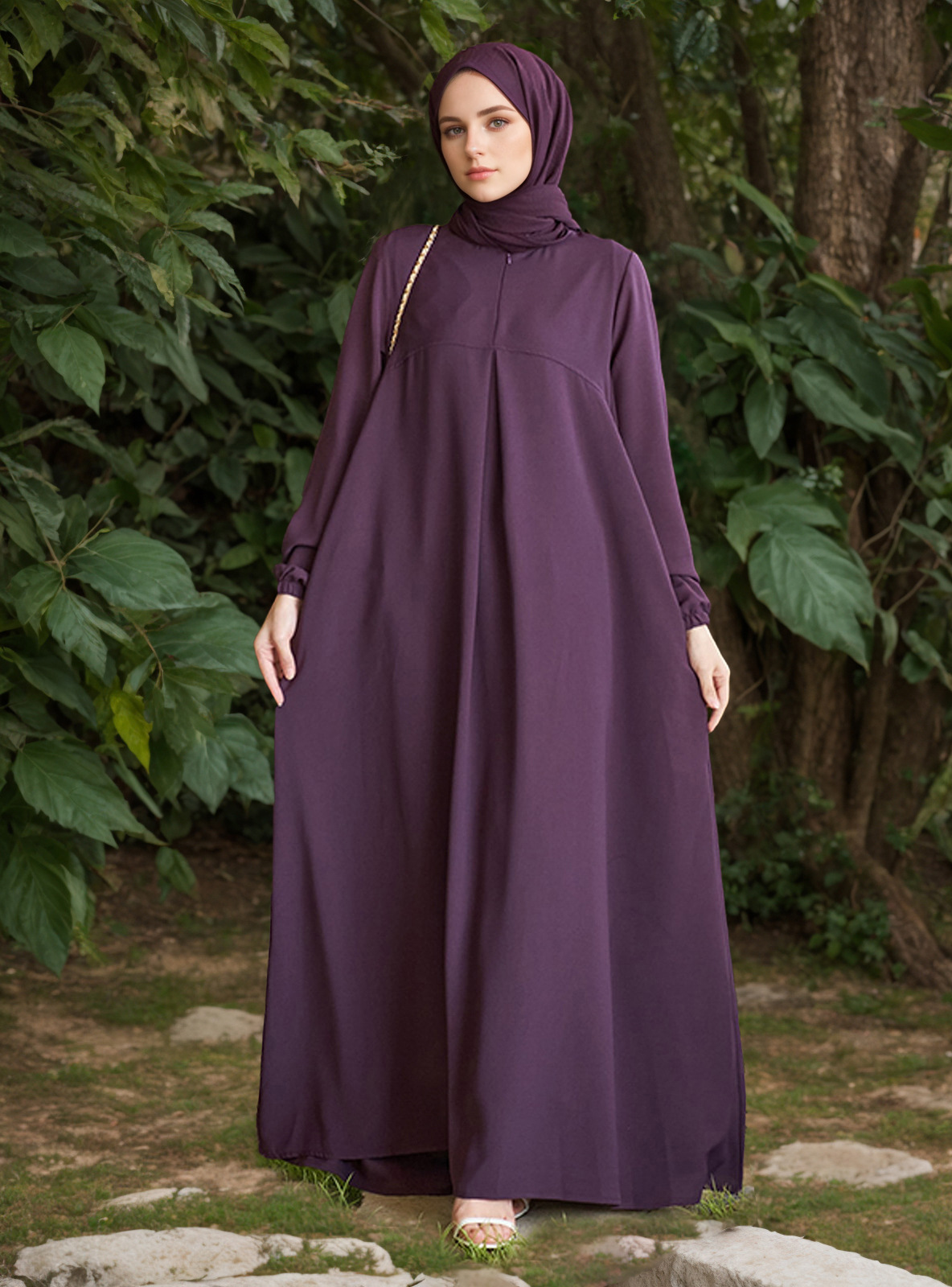 MS370#muslim abaya Modest dress(Turban not included)