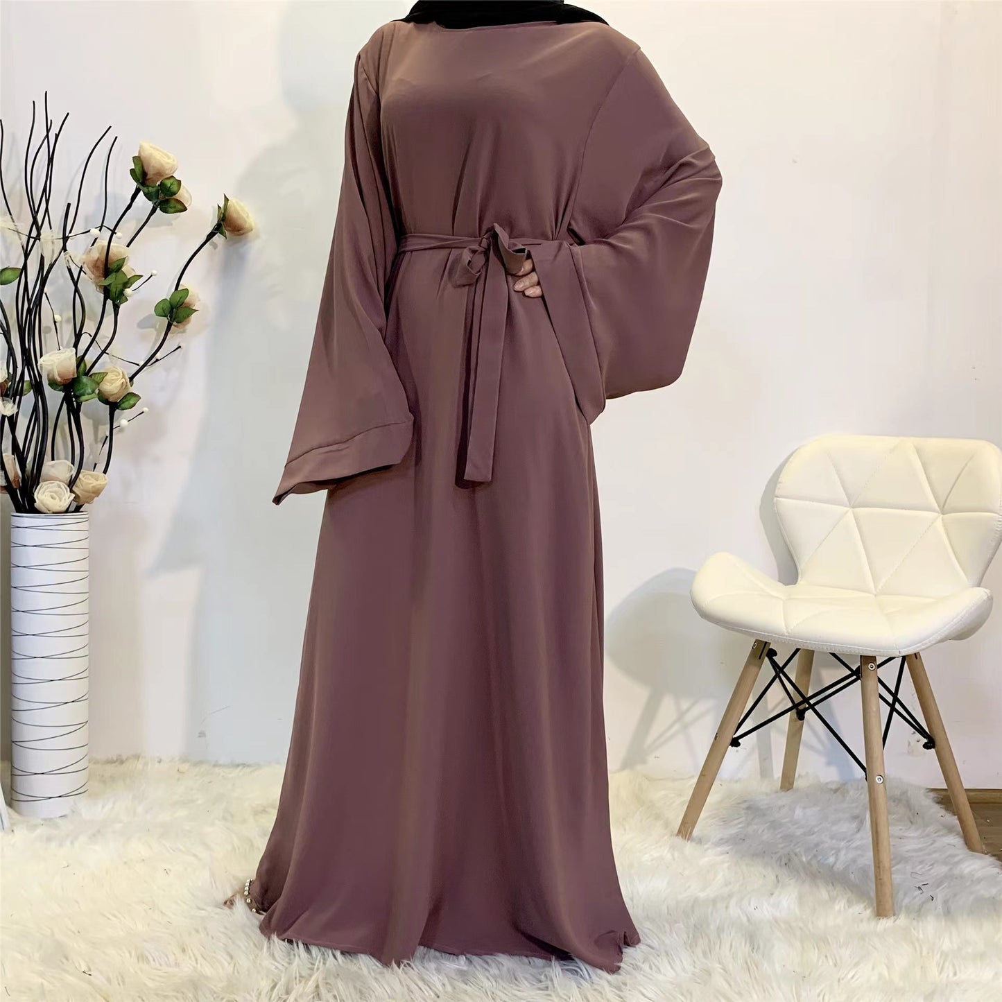 MS013#Muslim abaya loose fit nidah robe (Nidah)