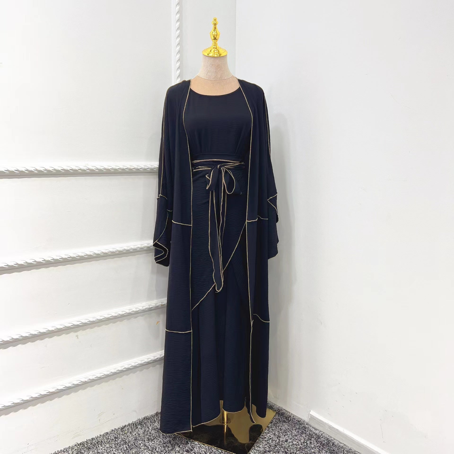 New Robe Design MS077#Patchwork line design robe 2 sets(crepe) – YNeedM