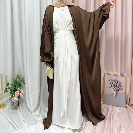 MS078# bat wig loose fitting gown abaya(NO inner dress)