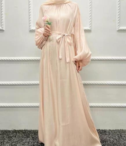 MS061#elegant shiny abaya light weight(a bit see thru)