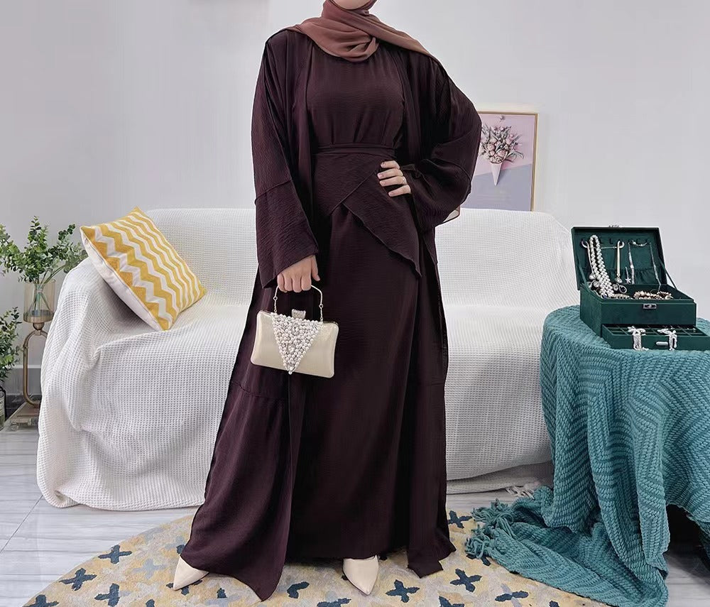 MS131# Muslim casual crepe 2-piece set(crepe)