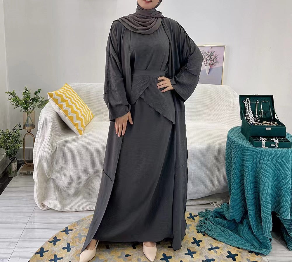 MS131# Muslim casual crepe 2-piece set(crepe)