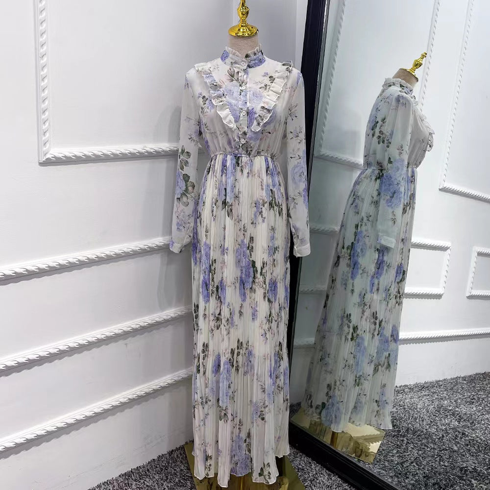 MS235#Muslim women's floral dress