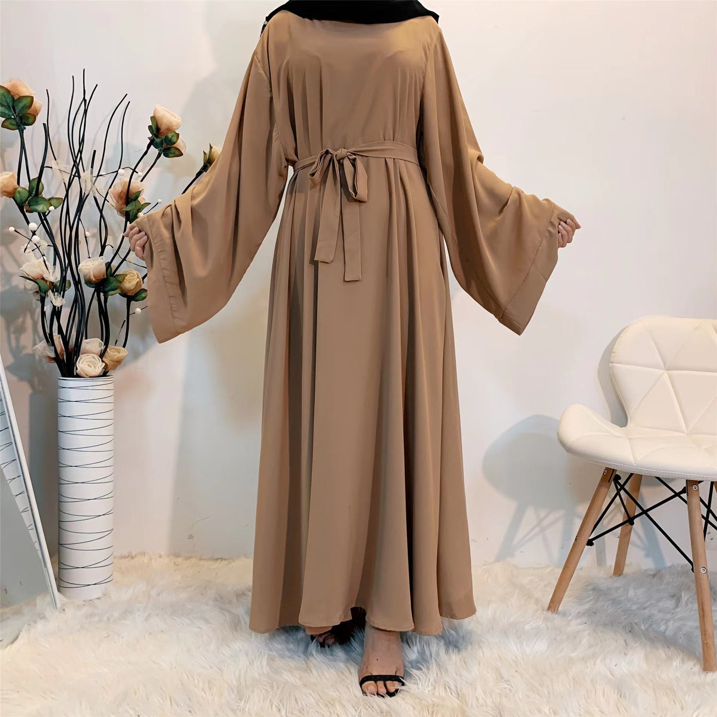 MS013#Muslim abaya loose fit nidah robe (Nidah)