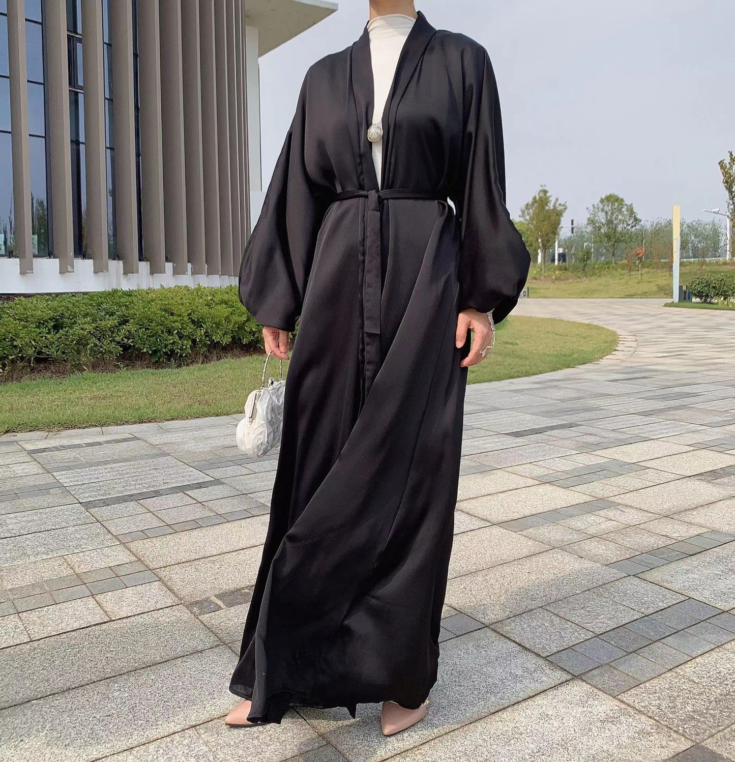 MS038#New solid color women's Robe