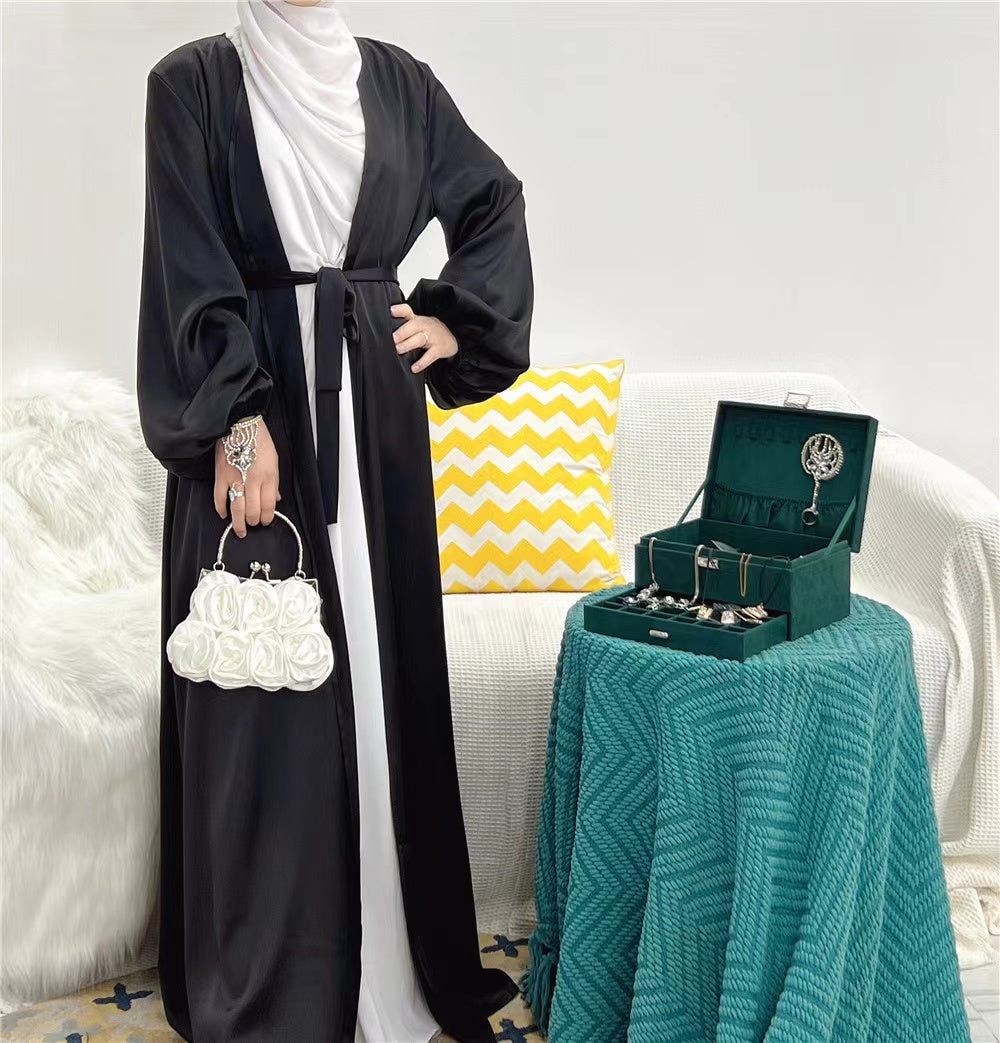 MS039#elegant satin cardigan Robe