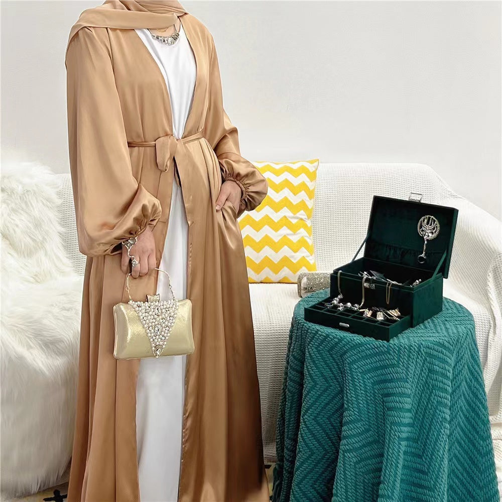 MS039#elegant satin cardigan Robe