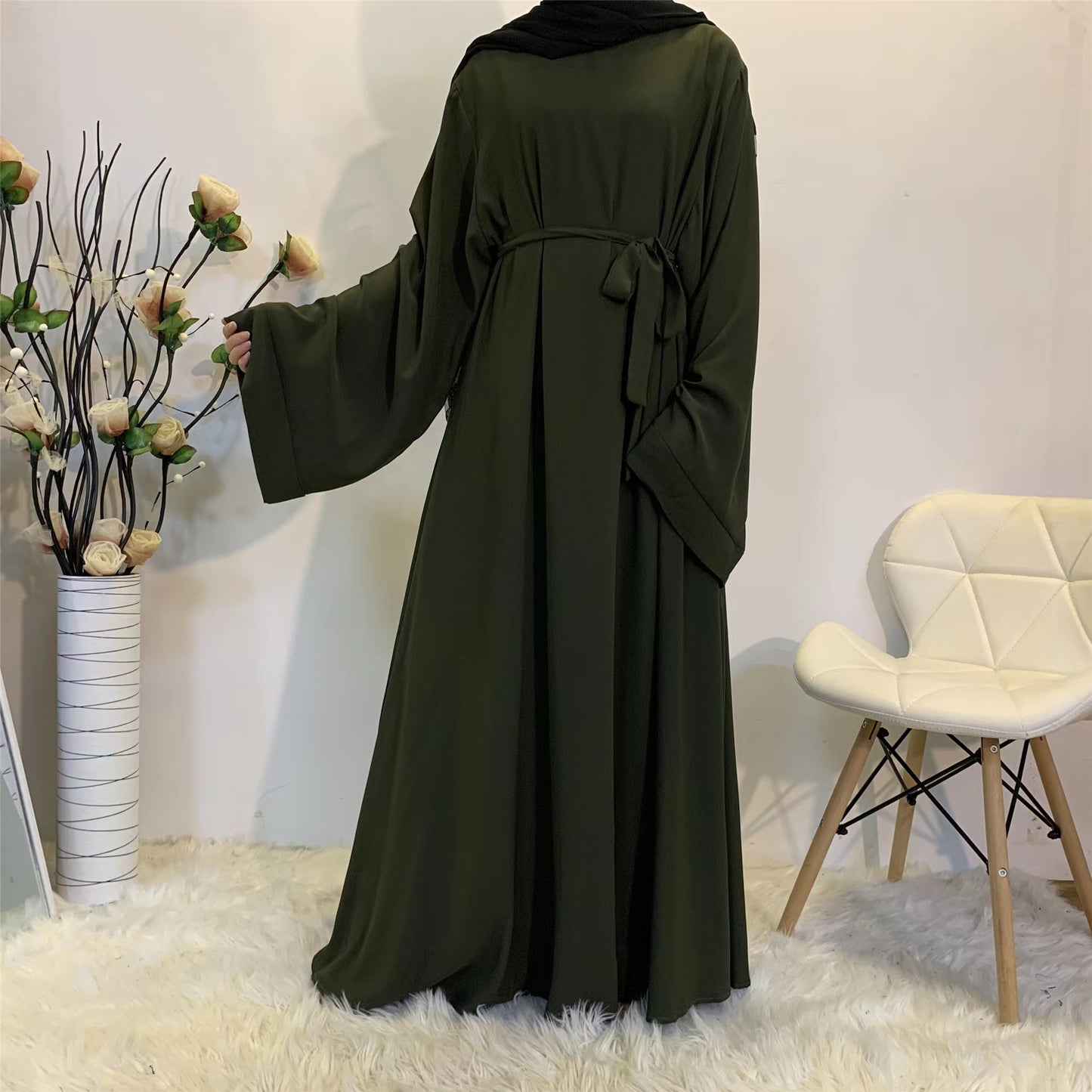 MS013#Muslim abaya loose fit nidah robe (Nidah)