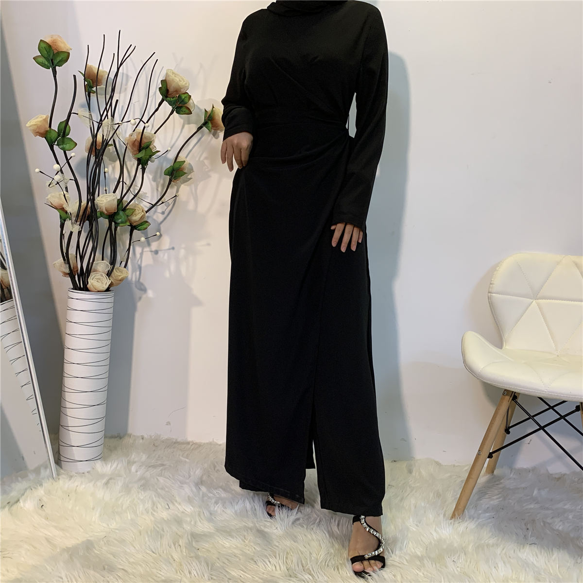 (CR004)MS083-MS112Single Piece Closed Abaya Pullover Robe Collection