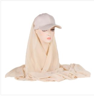 MZ104#Scarf and baseball cap one-piece two-piece set.