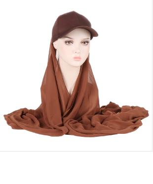 MZ104#Scarf and baseball cap one-piece two-piece set.