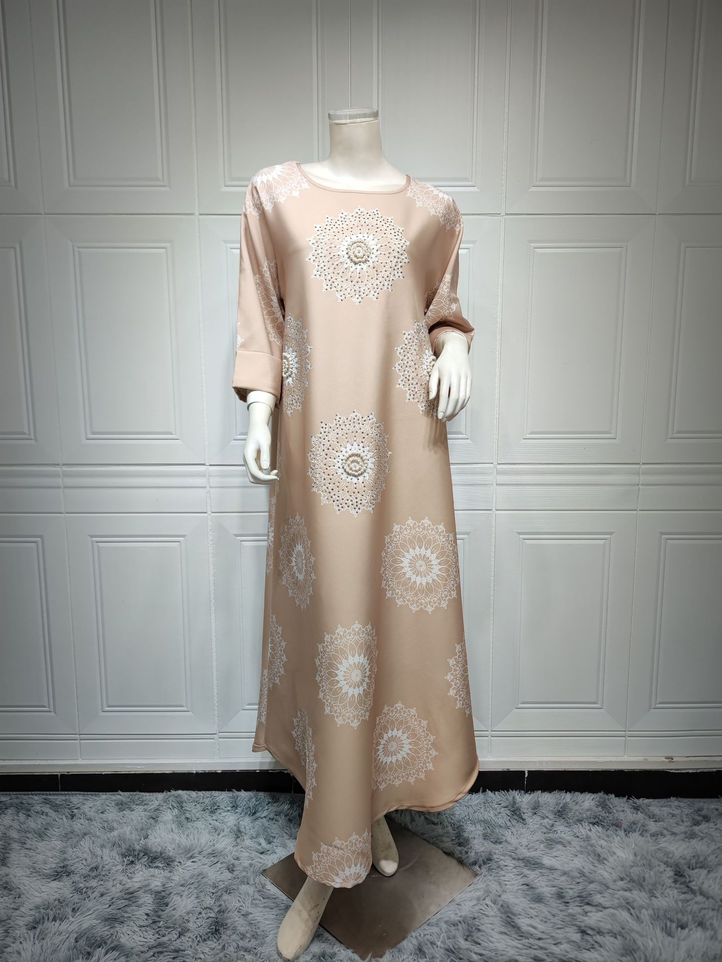 MS301#Muslim women's printed dress