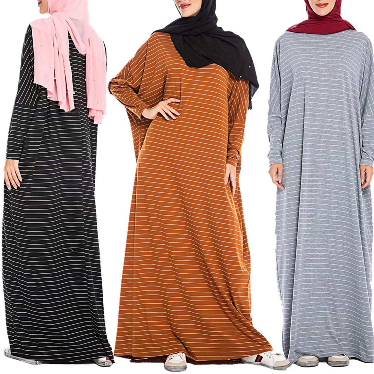 (CR007)MS098-MS238Single Piece Closed Abaya Pullover Robe Collection