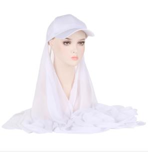 MZ104#Scarf and baseball cap one-piece two-piece set.